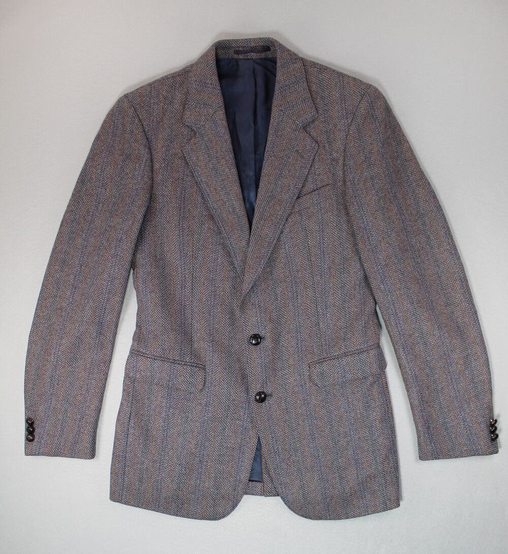 Vintage Garfinckel's Herringbone Tweed Blazer Mens 38 Made in Italy Sport Jacket